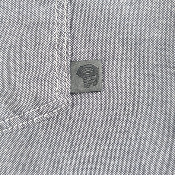 Mountain HardWear Button Up Pocket Shirt Short Sleeve Mens XL Gray Cotton Blend - Picture 5 of 12